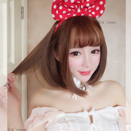 Perruque cheveux raides Court - Ref 2607837