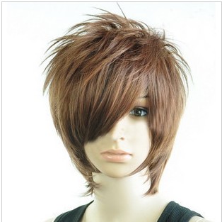 Perruque cheveux raides Court - Ref 2608337