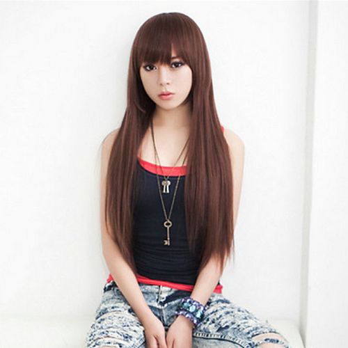 Perruque Long cheveux raides - Ref 2609887