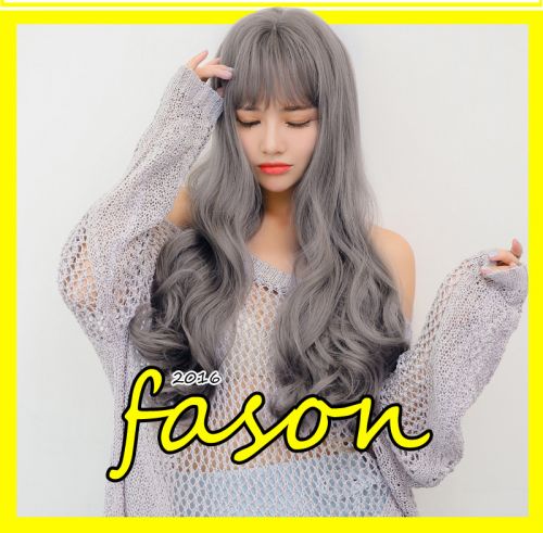 Perruque Air bangs longs cheveux boucles - Ref 2610352