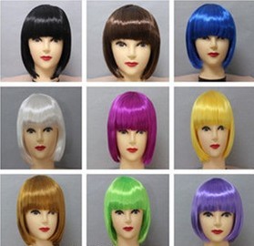 Perruque cheveux raides Court - Ref 2611284