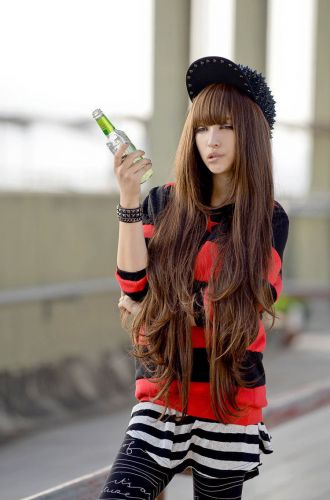 Perruque cheveux longs - Ref 2612583