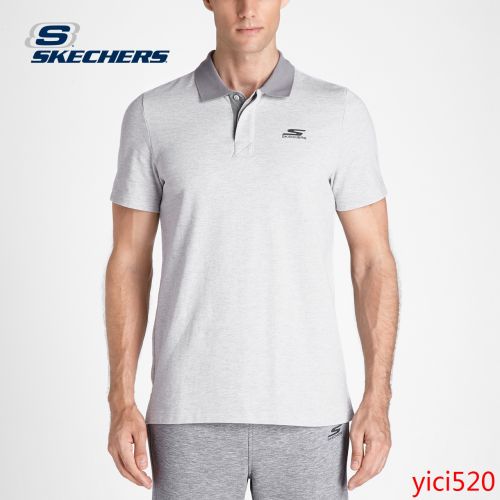  Polo sport homme SKECHERS en coton - Ref 555680
