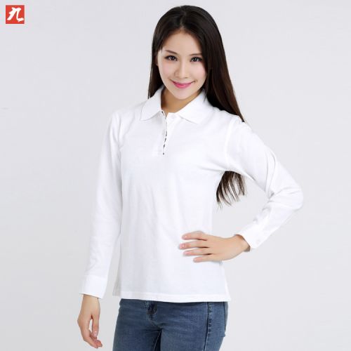  Polo sport femme coton à manches longues en coton - Ref 556284