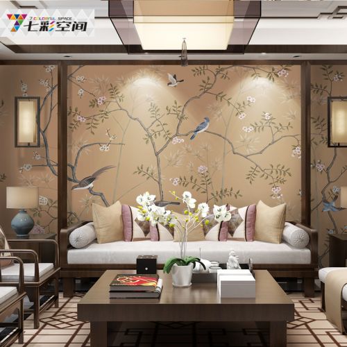 Poster mural géant moderne chinois - papier peint en soie Ref 2450588