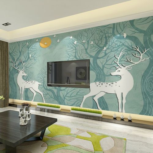 Poster mural géant moderne chinois - papier peint en soie Ref 2450913