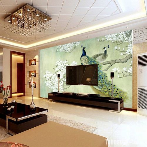 Poster mural géant moderne chinois - fond d'écran de broderie Ref 2451120