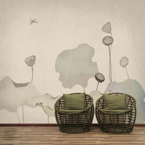 Poster mural géant moderne chinois - papier peint en soie Ref 2451131