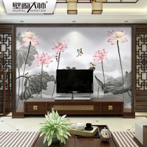 Poster mural géant moderne chinois - papier peint en soie Ref 2451242