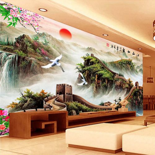 Poster mural géant moderne chinois - papier peint en soie Ref 2451302