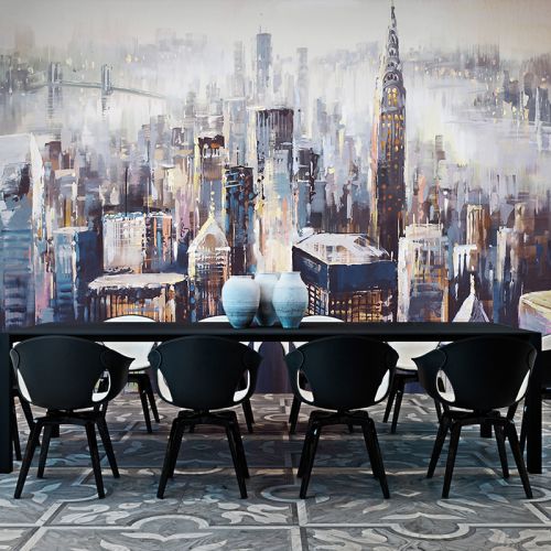 Poster mural géant simple moderne - papier peint en soie Ref 2451321