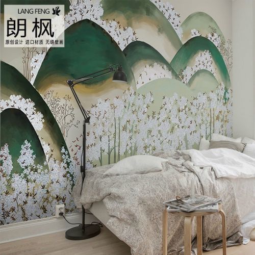 Poster mural géant LANGFENG Europe du Nord - papier peint en soie Ref 2451508