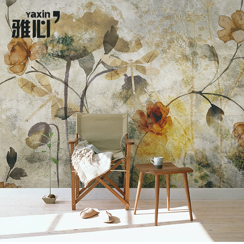 Poster mural géant nostalgie rétro - papier peint en soie Ref 2451609