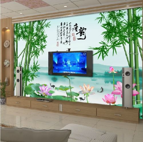 Poster mural 3D géant moderne chinois - papier peint en soie Ref 2451973
