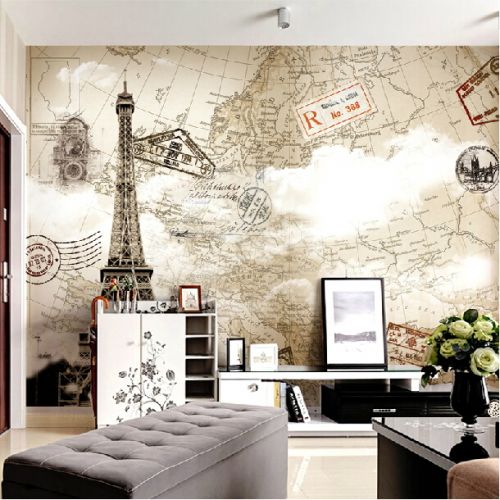 Poster mural 3D géant nostalgie rétro - Ref 2451994