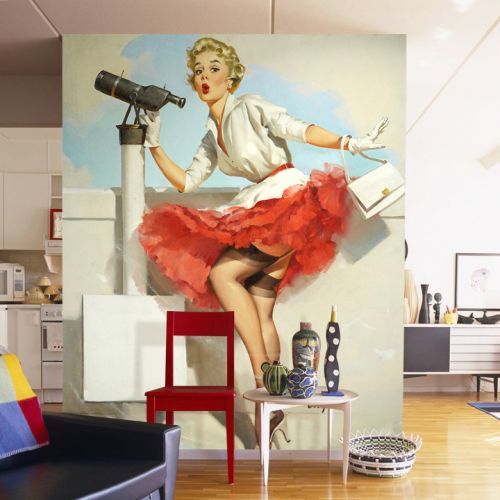 Poster mural 3D géant nostalgie rétro - Ref 2452035