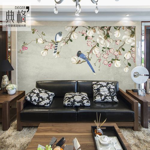 Poster mural géant moderne chinois - papier peint en soie Ref 2452051