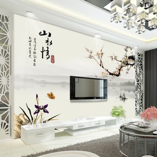 Poster mural géant moderne chinois - papier peint en soie Ref 2452095