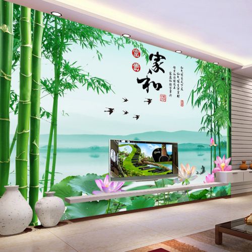 Poster mural géant HELI moderne chinois - papier peint en soie Ref 2452142