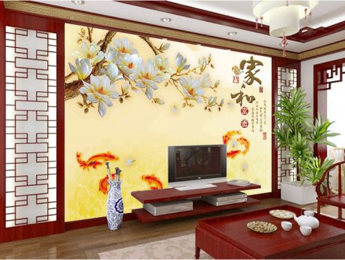 Poster mural géant AMTOO moderne chinois - papier peint en soie Ref 2452143