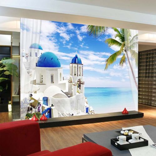 Poster mural géant LIANGCHAO Méditerranée - papier peint en soie Ref 2452256