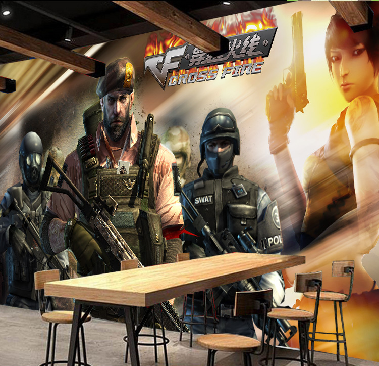 Poster mural géant moderne chinois - papier peint en soie Ref 2452286