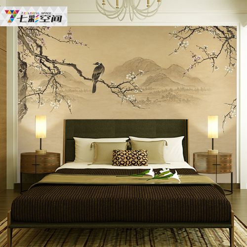 Poster mural géant moderne chinois - papier peint en soie Ref 2452295