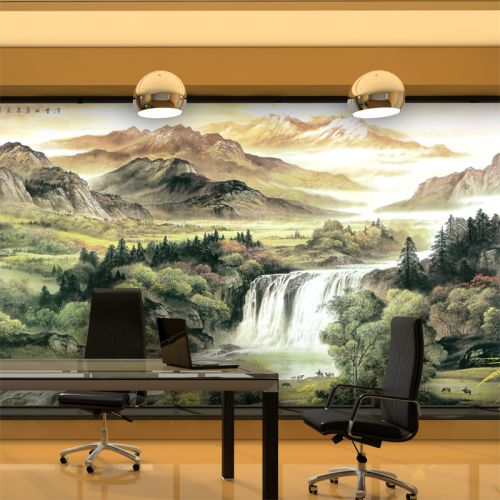 Poster mural géant moderne chinois - papier peint en soie Ref 2452313
