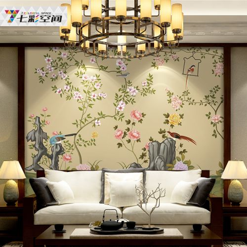 Poster mural géant moderne chinois - papier peint en soie Ref 2452319