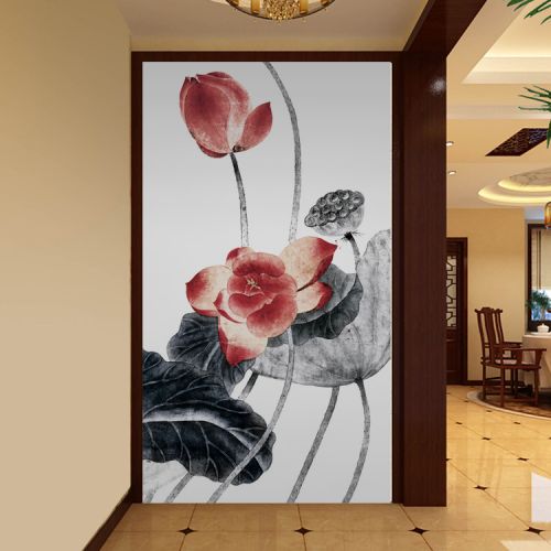 Poster mural géant moderne chinois - papier peint en soie Ref 2452382