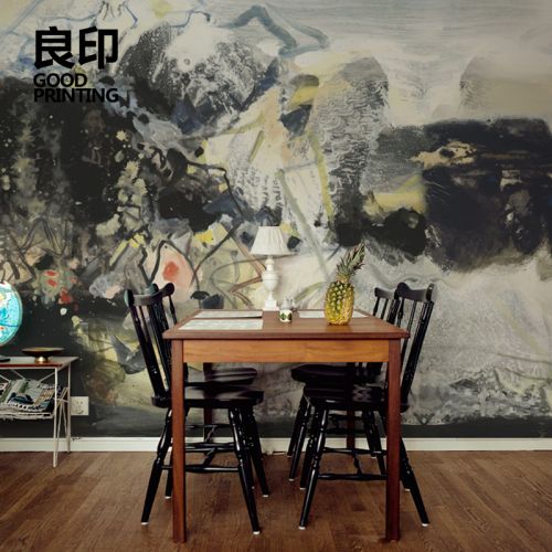 Poster mural géant GOOD PRINTING moderne chinois - papier peint en soie Ref 2452399