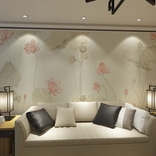 Poster mural géant moderne chinois - papier peint en soie Ref 2452614