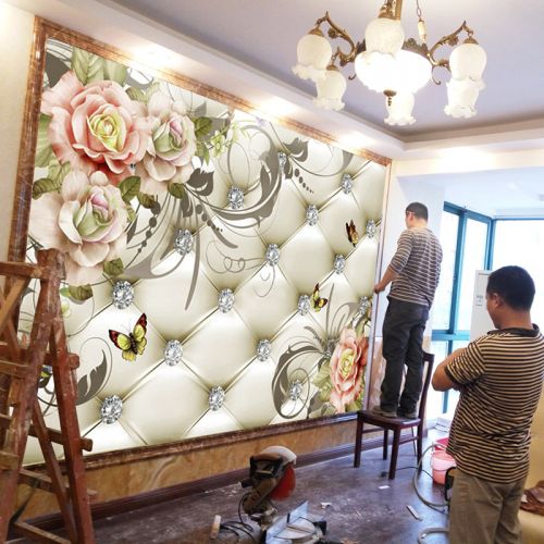 Poster mural 3D géant simple moderne - papier peint en soie Ref 2452617