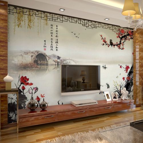 Poster mural 3D géant Classique Ming et Qing - papier peint en soie Ref 2452799