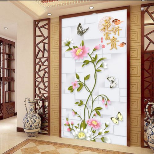 Poster mural géant moderne chinois - papier peint en soie Ref 2452894