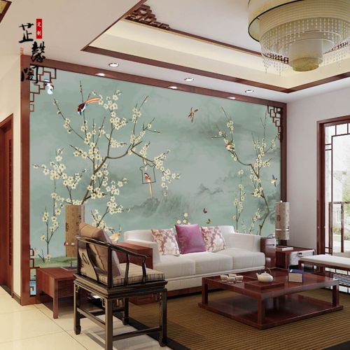 Poster mural géant moderne chinois - papier peint en soie Ref 2452895
