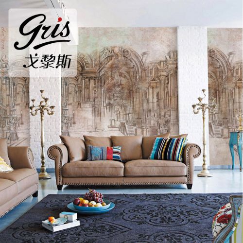 Poster mural géant GRIS continental - Ref 2452921