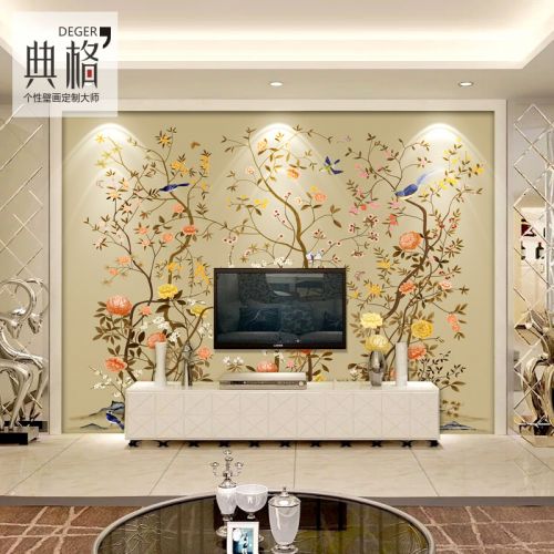 Poster mural 3D géant moderne chinois - papier peint en soie Ref 2453194