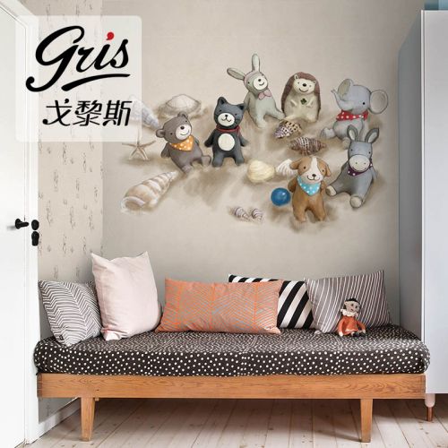 Poster mural 3D géant GRIS - Ref 2453203