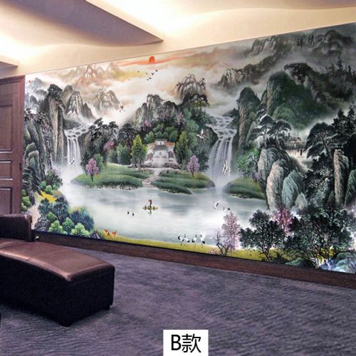 Poster mural géant moderne chinois - papier peint en soie Ref 2453208