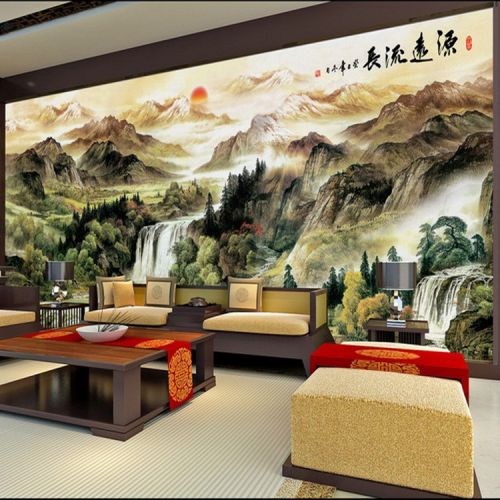 Poster mural géant moderne chinois - papier peint en soie Ref 2453416