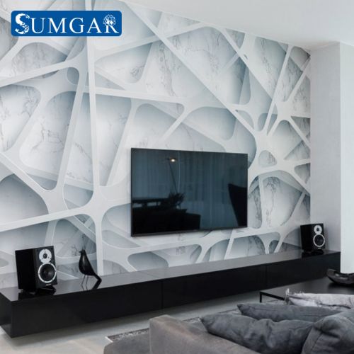 Poster mural 3D géant SUMGAR simple moderne - papier peint en soie Ref 2453622