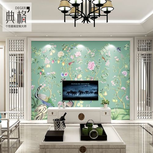 Poster mural géant moderne chinois - papier peint en soie Ref 2453789