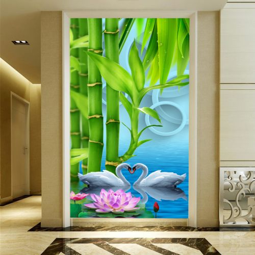 Poster mural géant moderne chinois - papier peint en soie Ref 2453829