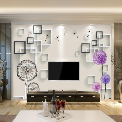 Poster mural 3D géant moderne chinois - papier peint en soie Ref 2453895