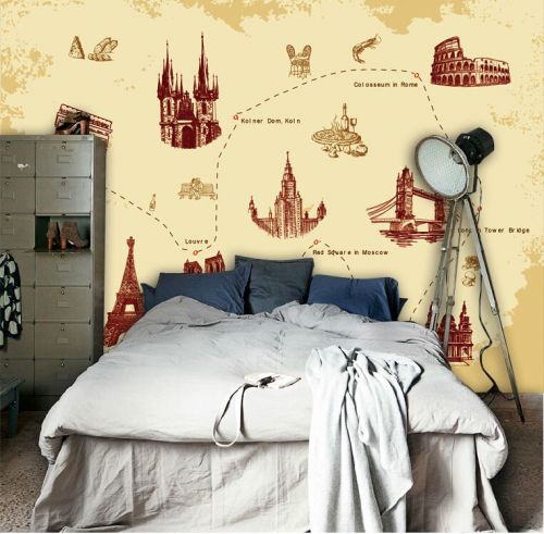 Poster mural géant nostalgie rétro - Ref 2454773
