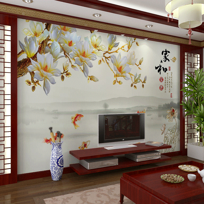 Poster mural géant moderne chinois - papier peint en soie Ref 2454997