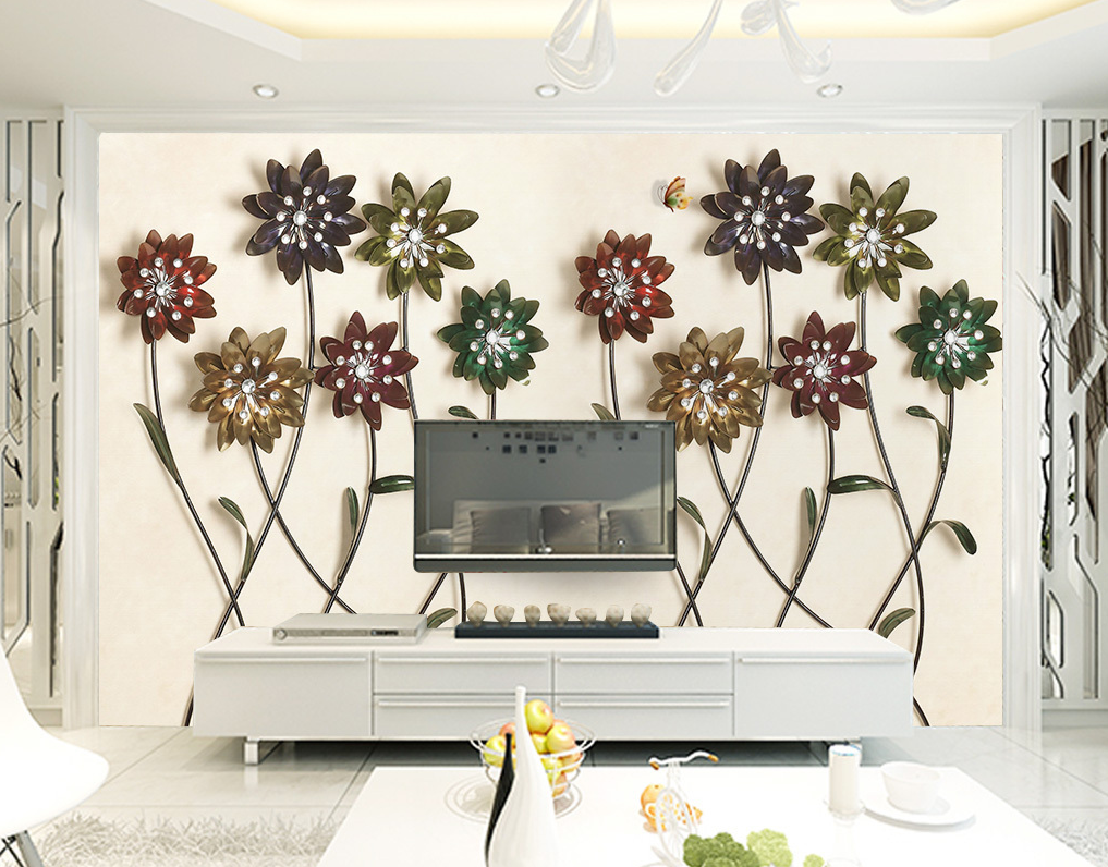 Poster mural géant moderne chinois - papier peint en soie Ref 2455428