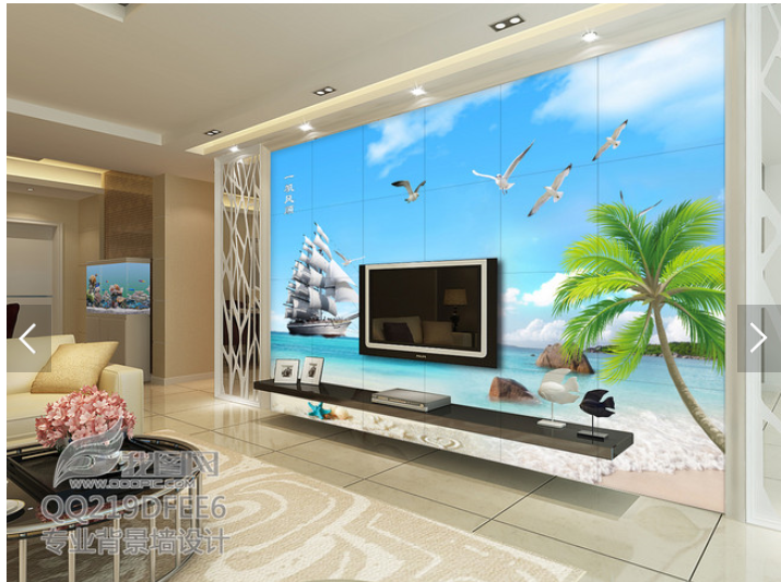 Poster mural géant moderne chinois - papier peint en soie Ref 2455451