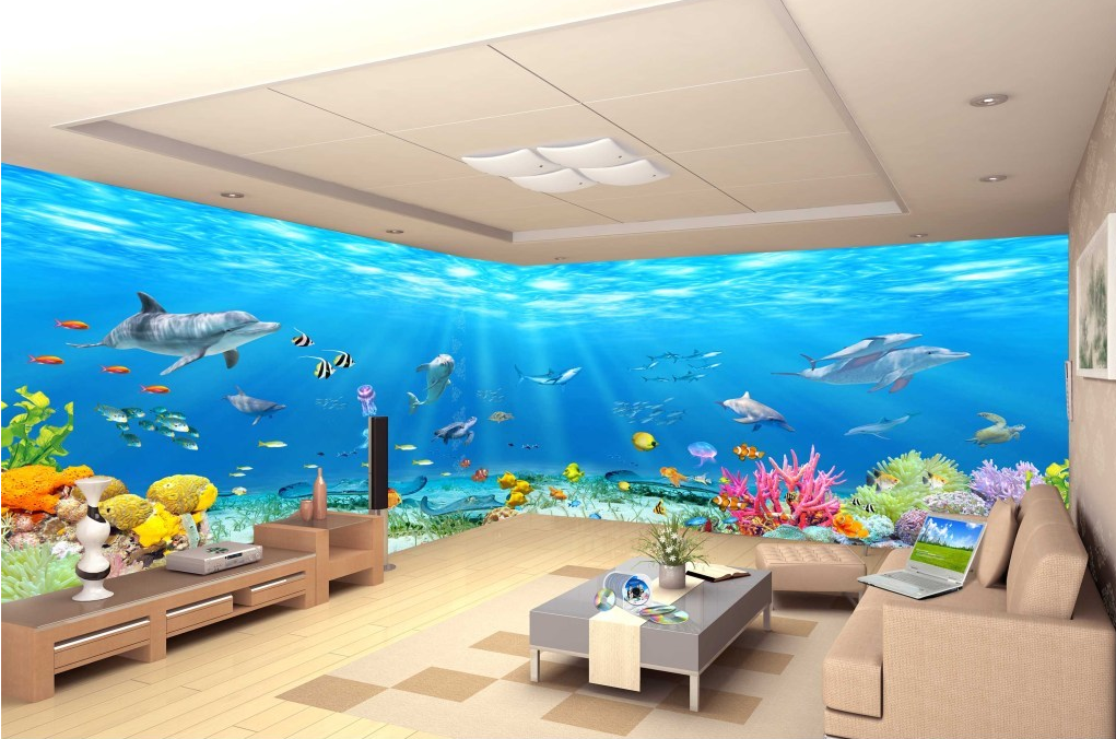 Poster mural géant moderne chinois - papier peint en soie Ref 2455470